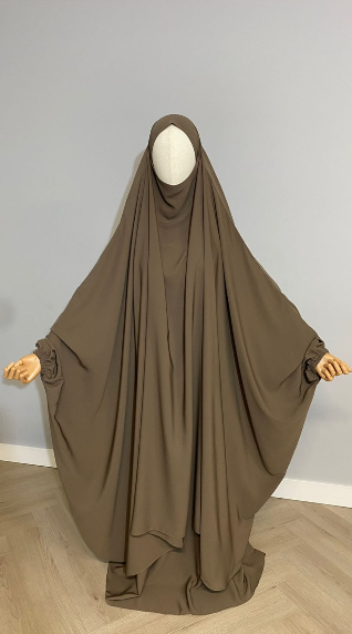 Jilbab Hafsa taupe brown