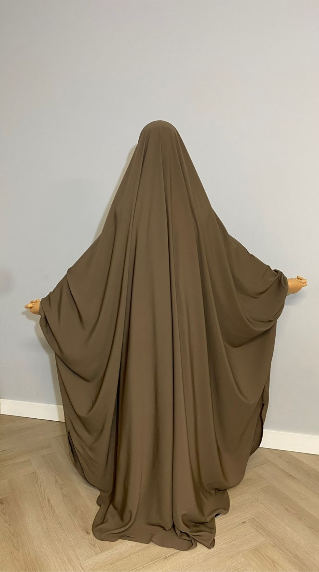 Jilbab Hafsa taupe brown